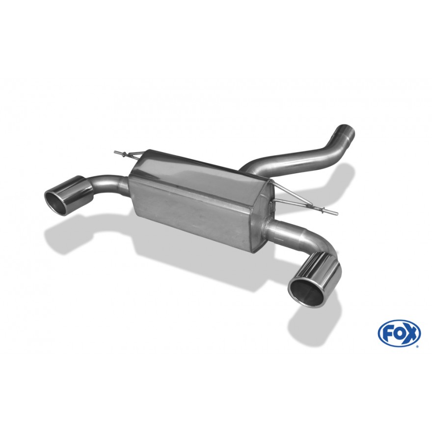 FOX Sportauspuff / Duplex-ESD f&uuml;r: BMW M135i - F20, F21 / 3.0T - 235, 240 kW | Endrohr-Typ: 2x 100 rund | Hinweise: S, 16