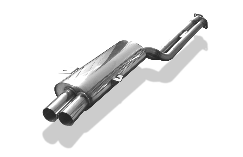 FOX Sportauspuff / ESD f&uuml;r: BMW E36 / M3 3.0, 3.2 -236kW | Endrohr-Typ: 2x 76 rund (ab Kat.) | Hinweise: S, 10