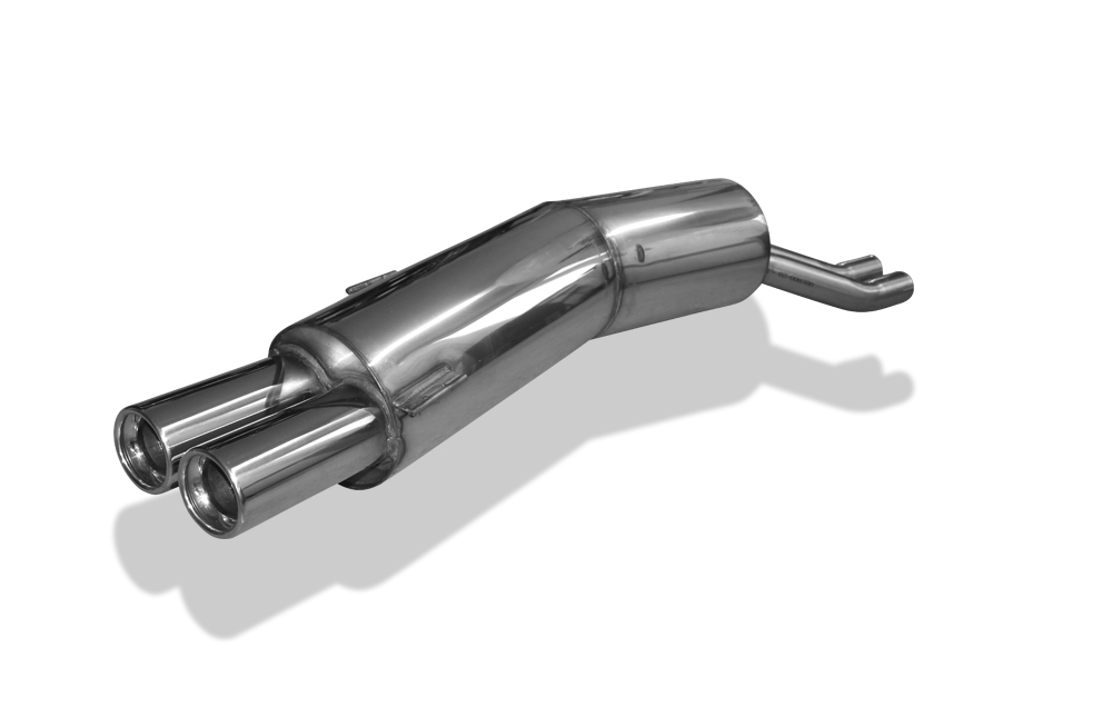FOX Sportauspuff / ESD f&uuml;r: BMW E34 / 525i 24V / 141kW | Endrohr-Typ:2x 80 rund | Hinweise: S, 13