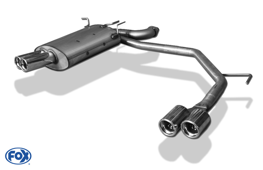 FOX Sportauspuff / Duplex-ESD f&uuml;r: BMW 520i, 523i, 525i, 528i - E39 / -142kW | Endrohr-Typ: 4x 76 rund | Hinweise: S, 13
