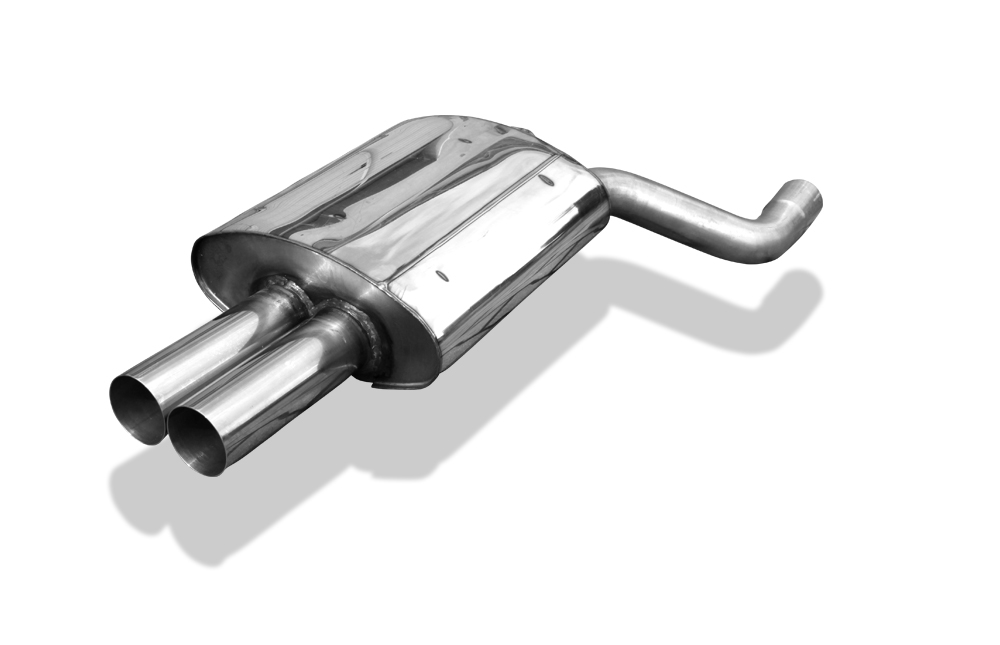 FOX Sportauspuff / ESD f&uuml;r: BMW E39 Touring / 520i, 523i, 525i, 528i / 2.0, 2.5, 2.8 - 100-142kW | Endrohr-Typ: 2x 76 rund | Hinweise: S, 10