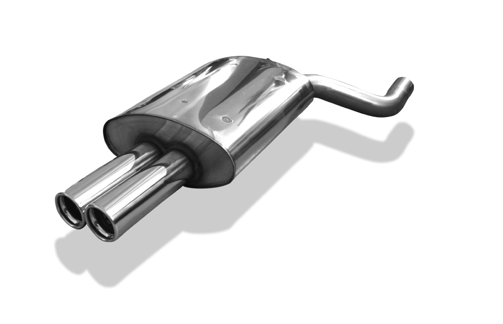 FOX Sportauspuff / ESD f&uuml;r: BMW E39 Touring / 520i, 523i, 525i, 528i / 2.0, 2.5, 2.8 - 100-142kW | Endrohr-Typ: 2x 76 rund | Hinweise: S, 13
