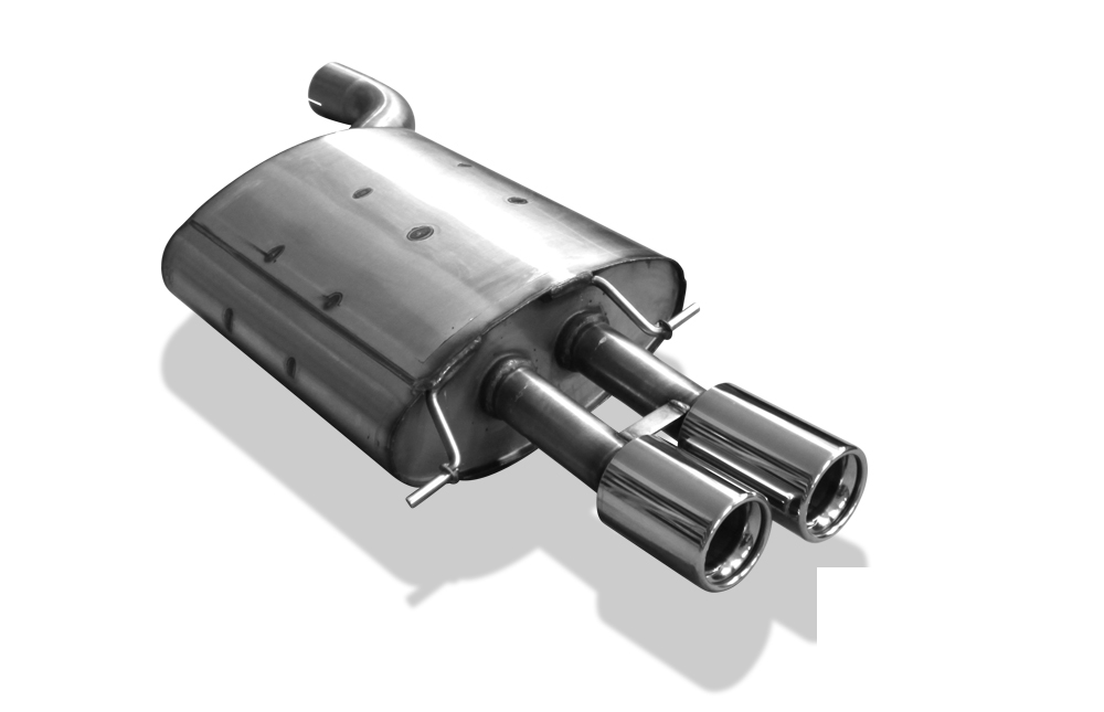 FOX Sportauspuff / ESD f&uuml;r: BMW E60, E61 / 535d - 200, 210 kW | Endrohr-Typ: 2x 80 rund | Hinweise: S, 13