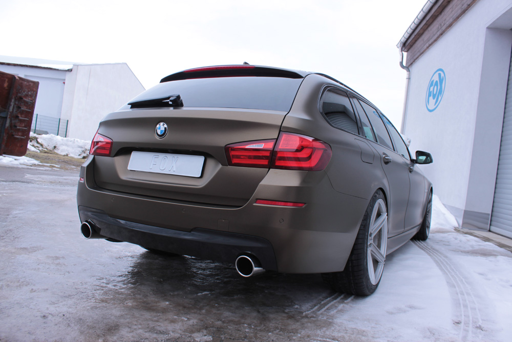 FOX Sportauspuff / Duplex-ESD f&uuml;r: BMW 535d - F10, F11 / 3.0 - 220, 230 kW | Endrohr-Typ: 2x 100 rund | Hinweise: S, 16