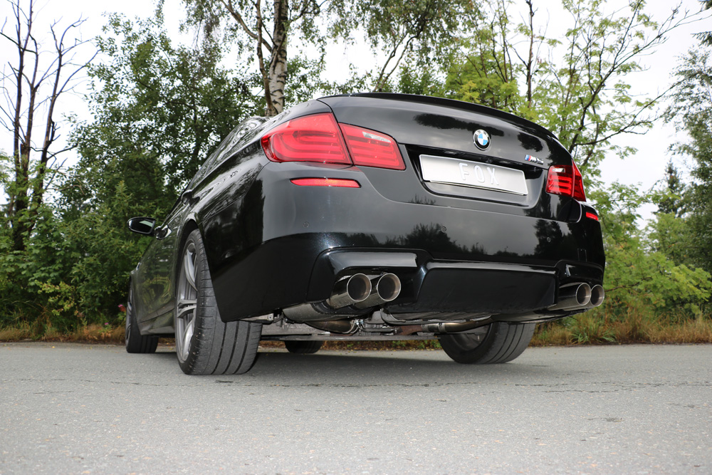 FOX Sportauspuff / Duplex-ESD f&uuml;r: BMW M5 - F10, F11 / 4.4 - 412 kW | Endrohr-Typ: 4x 100 rund | Hinweise: S, 25