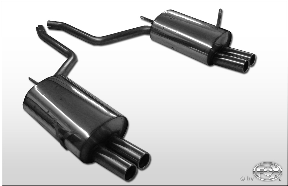 FOX Sportauspuff / Duplex-ESD f&uuml;r: BMW 730i, 735i, 740i - E38 / 160, 173, 175, 210 kW | Endrohr-Typ: 4x 76 rund | Hinweise: S, 13