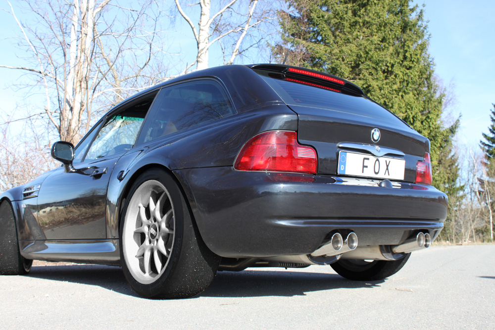 FOX Sportauspuff / Duplex-ESD f&uuml;r: BMW Z3 M / 3.2 - 236 kW | Endrohr-Typ: 4x 76 rund | Hinweise: X, 25
