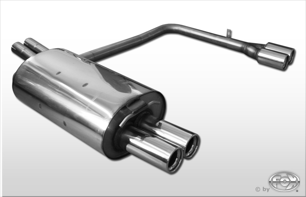 FOX Sportauspuff / Duplex-ESD f&uuml;r: BMW X3 - E83 / 25i, 30i - 141, 170 kW | Endrohr-Typ: 4x 76 rund | Hinweise: S, 13