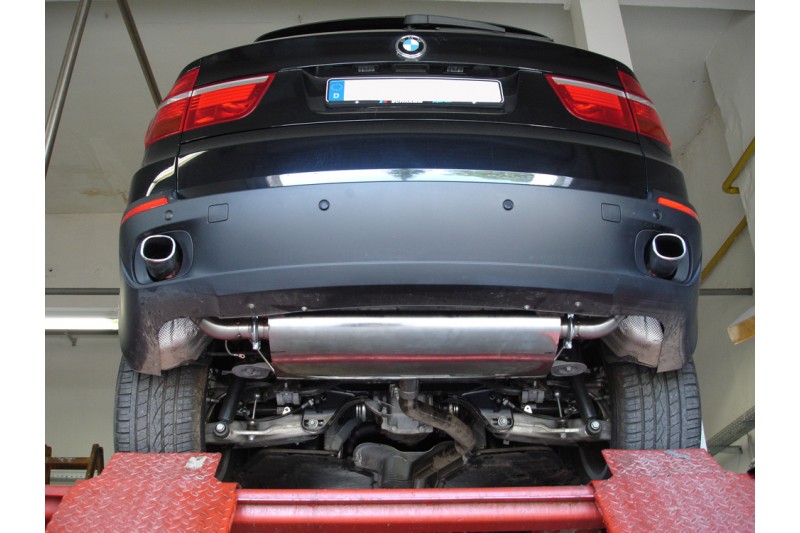 FOX Sportauspuff / Duplex-ESD f&uuml;r: BMW X5 - E70 / 3.0 D | Endrohr-Typ: 2x 93x79 eckig, oval | Hinweise: XS, 71