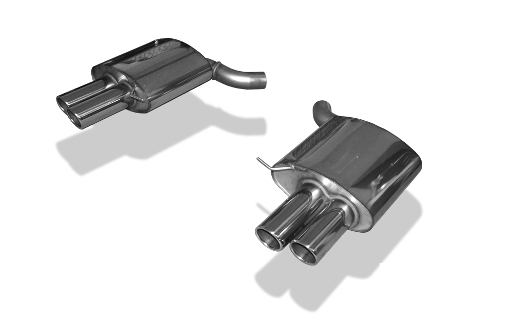 FOX Sportauspuff / Duplex-ESD f&uuml;r: BMW 640i - F12, F13, F06 / 3.0T - 235 kW | Endrohr-Typ: 4x 90 rund | Hinweise: S, 16 / passend zu M-Paket