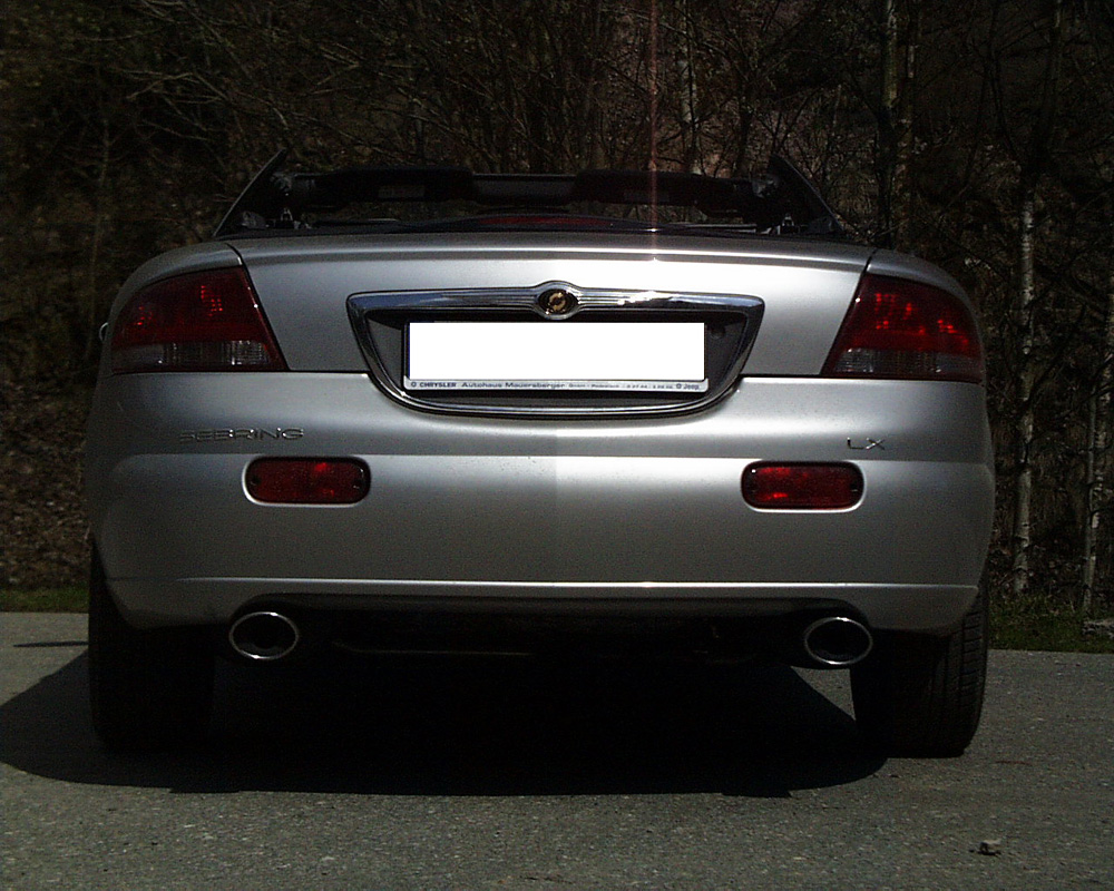 FOX Sportauspuff / Duplex-ESD f&uuml;r: CHRYSLER Sebring - JR / 2.7 - 149kW | Endrohr-Typ: 2x 115x85 oval | Hinweise: S, 33