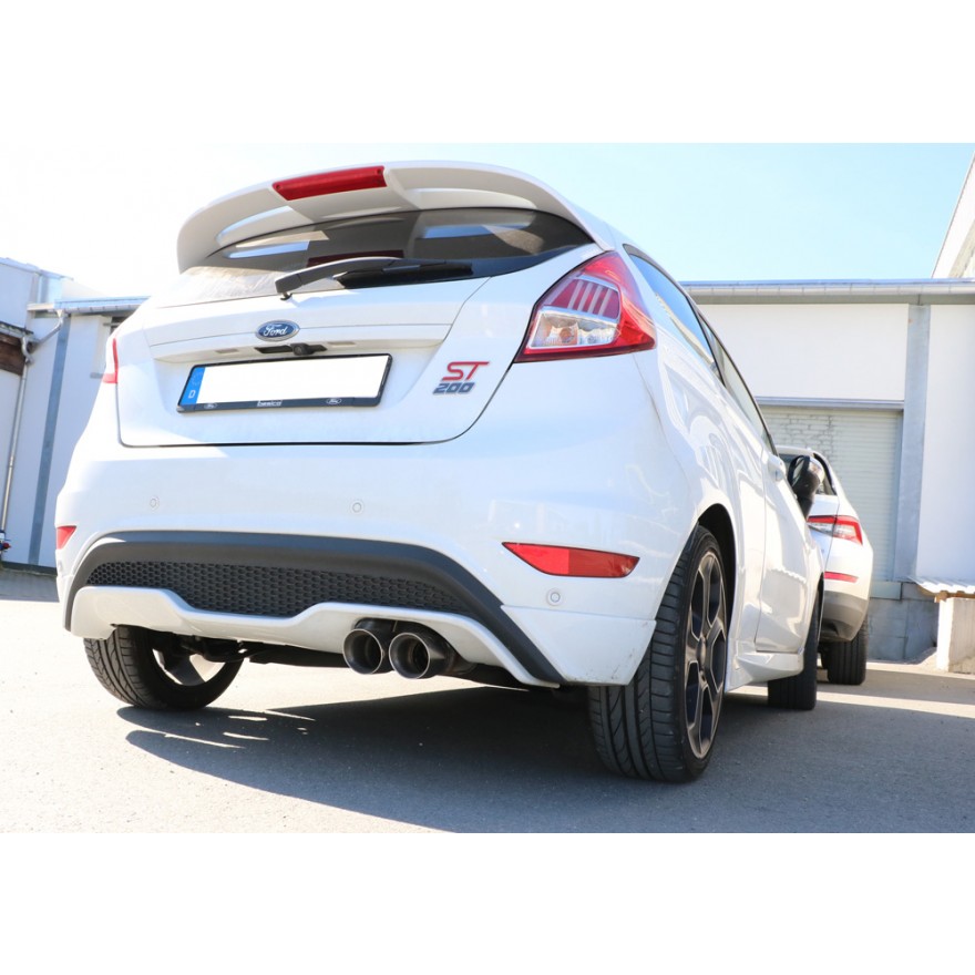 FOX Sportauspuff / ESD f&uuml;r: FORD Fiesta ST200 - JA8 / 1.6T - 147 kW | Endrohr-Typ: 2x 90 rund | Hinweise: S, 25