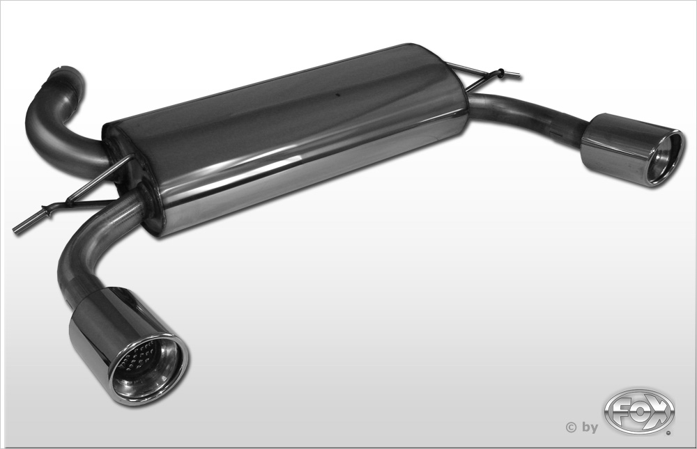 FOX Sportauspuff / Duplex-ESD f&uuml;r: FORD Focus RS / 224 kW | Endrohr-Typ: 2x 100 rund | Hinweise: S, 17