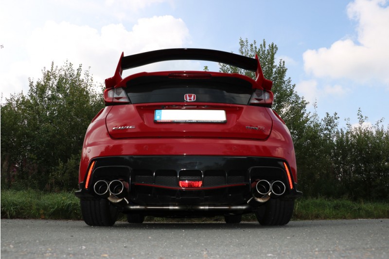 FOX Sportauspuff / Duplex-ESD 70mm f&uuml;r: HONDA Civic Type R - FK2 / 2.0T - 228 kW | Endrohr-Typ: 4x 90 rund | Hinweise: S, 12