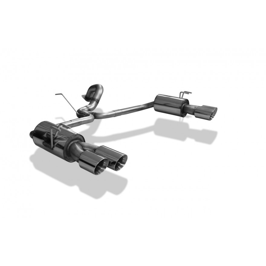 FOX Sportauspuff / Duplex-ESD 70mm f&uuml;r: HONDA Civic Type R - FK2 / 2.0T - 228 kW | Endrohr-Typ: 4x 90 rund | Hinweise: S, 25