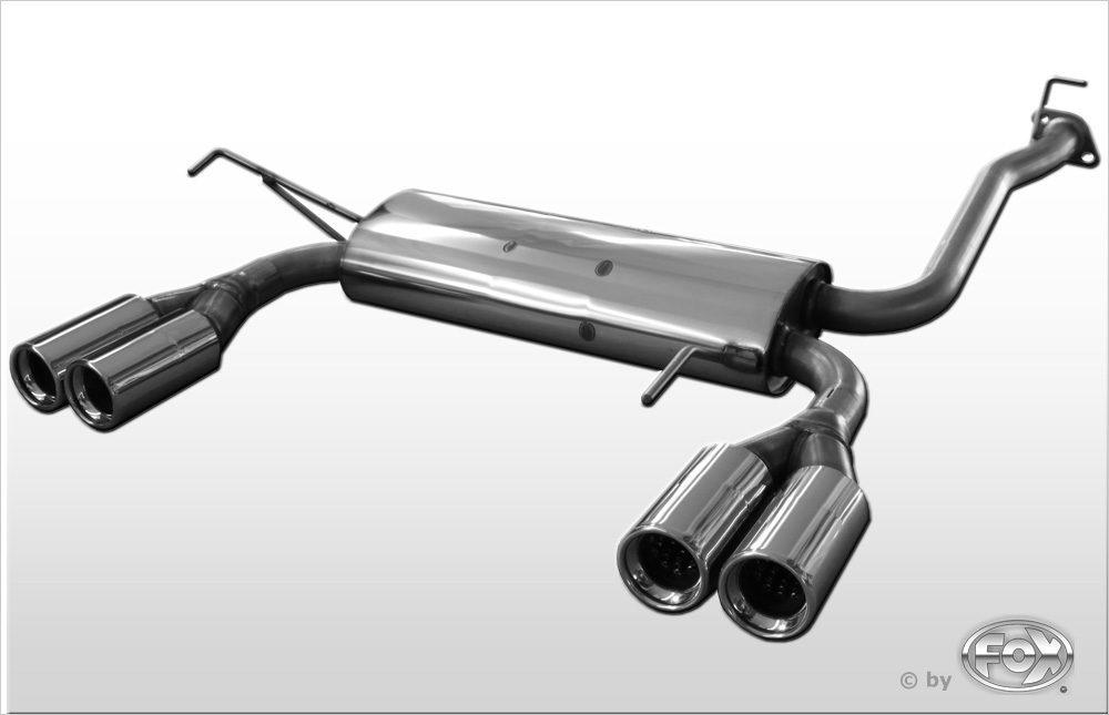 FOX Sportauspuff / Duplex-ESD f&uuml;r: HONDA Prelude / BB9 / 2.0i - 98kW | Endrohr-Typ: 4x 80 rund | Hinweise: X, 13