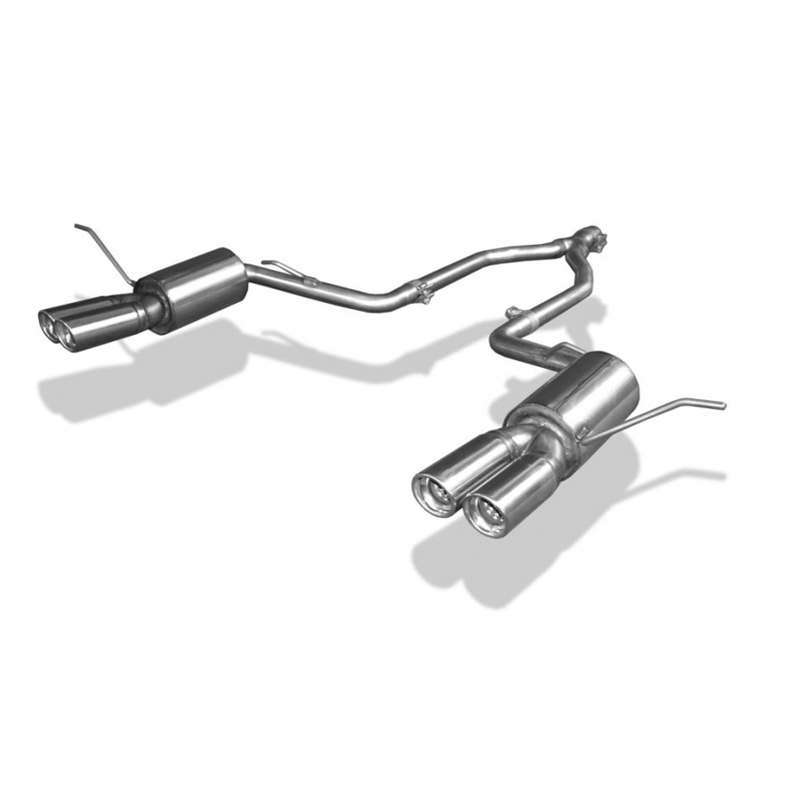 FOX Sportauspuff / Duplex-ESD für: JEEP Grand Cherokee - WK / 3.6 - 210 kW  |  Endrohr-Typ: 4x 80 rund |  Hinweise: S,17