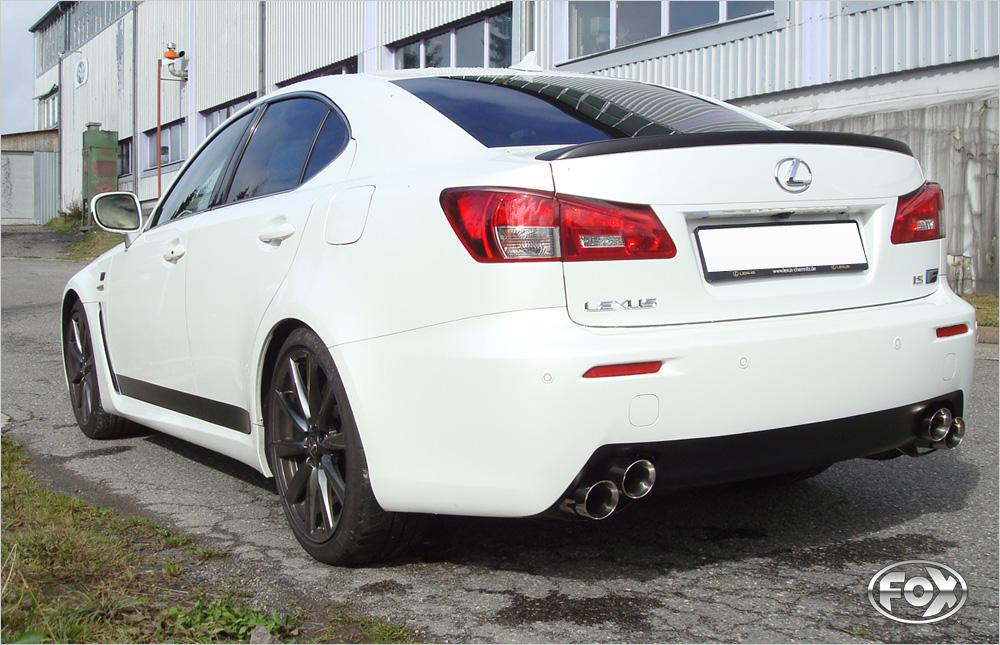 FOX Sportauspuff / Duplex-ESD f&uuml;r: LEXUS IS-F / 5.0 - 311 kW | Endrohr-Typ: 4x 90 rund | Hinweise: 25