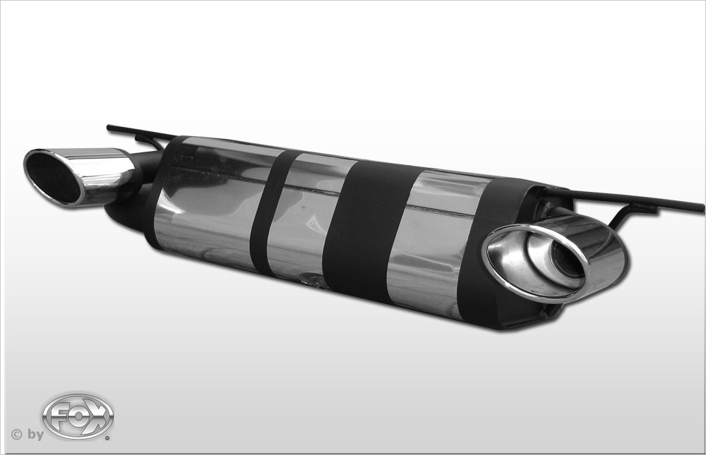 FOX Sportauspuff / Duplex-ESD für: LOTUS  Elise  /  2000-  /  1.8  90kW |  Endrohr-Typ: 2x 115x85 oval |  Hinweise: S,33