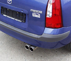 FOX Sportauspuff / ESD f&uuml;r: MAZDA Premacy / 2000- / 1.6, 2.0, 1.9TD -91kW | Endrohr-Typ: 2x 80 rund | Hinweise: S, 13