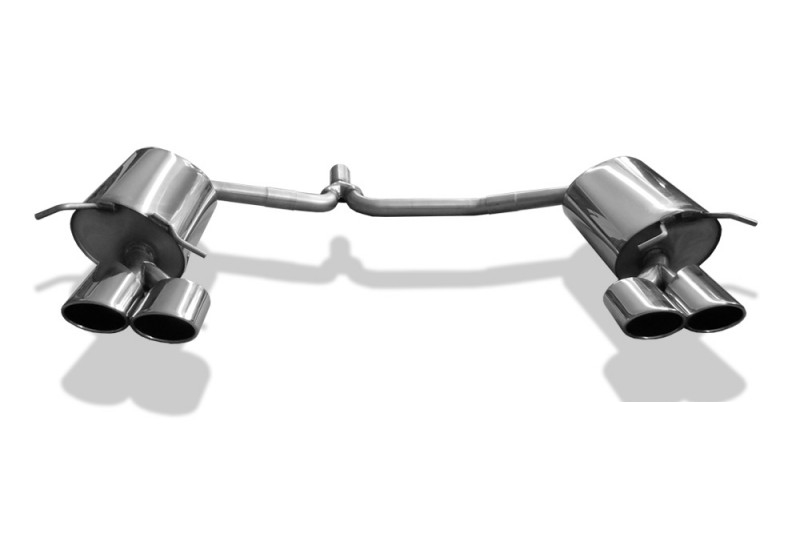 FOX Sportauspuff / Duplex-ESD f&uuml;r: MERCEDES C180K, C200, C200K, C250-1.8, C220CDI, C250CDI - W204 / 115-150 kW | Endrohr-Typ: 4x 115x85 oval | Hinweise: S, 32 / passend zu AMG-Paket