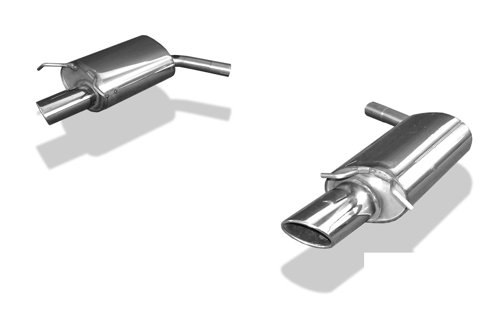 FOX Sportauspuff / Duplex-ESD f&uuml;r: MERCEDES C250, C280, C320CDI, C350CGI - W204 / 2.5-150kW, 3.0-170kW, 3.0D-165kW, 3.5-200/215kW | Endrohr-Typ: 2x 115x85 | Hinweise: S, 38 / passend zu AMG-Paket