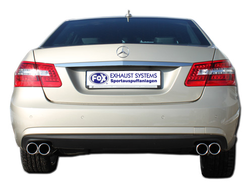 FOX Sportauspuff / Duplex-ESD f&uuml;r: MERCEDES E - W212 / E200CGI, E200CDI - 100, 125, 135, 150 kW | Endrohr-Typ: 2x 70 rund | Hinweise: S, 16 / mit 2 ESD