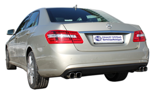 FOX Sportauspuff / Duplex-ESD f&uuml;r: MERCEDES E - W212 / E350CGI, E350CDI, E500 - 155, 170, 200, 215, 285 kW | Endrohr-Typ: 4x 78x75 eckig | Hinweise: S, 41