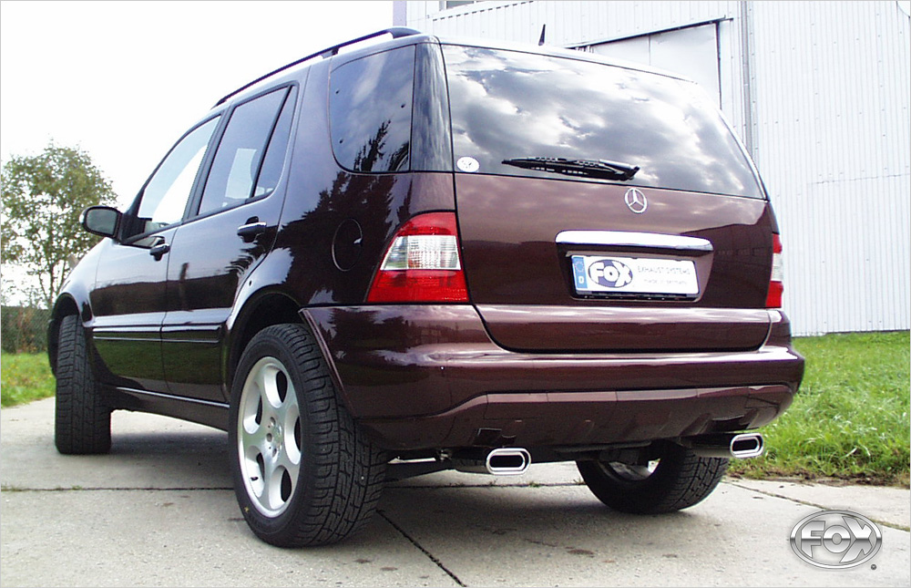 FOX Sportauspuff / Duplex-ESD f&uuml;r: MERCEDES M-Klasse - W163 / ML320, ML430, ML400CDI | Endrohr-Typ:2x 135x80 flachoval | Hinweise: S, 53