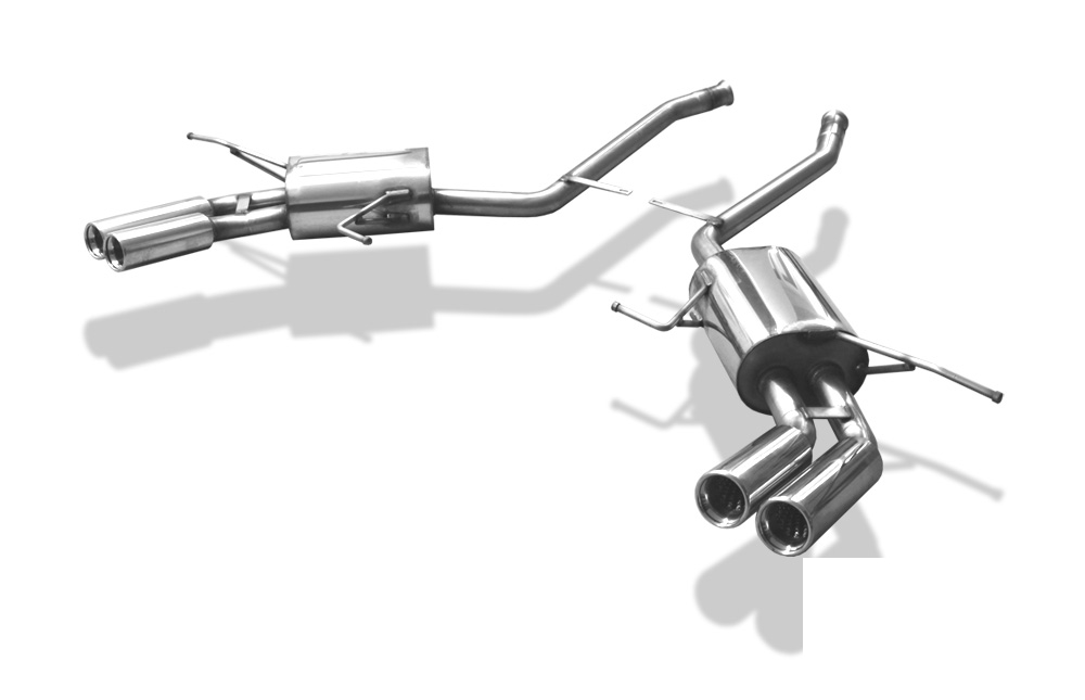 FOX Sportauspuff / Duplex-ESD f&uuml;r: MERCEDES ML350, ML500, ML280CDI, ML320CDI - W164 / 140-285 kW | Endrohr-Typ: 4x 76 rund | Hinweise: S, 13