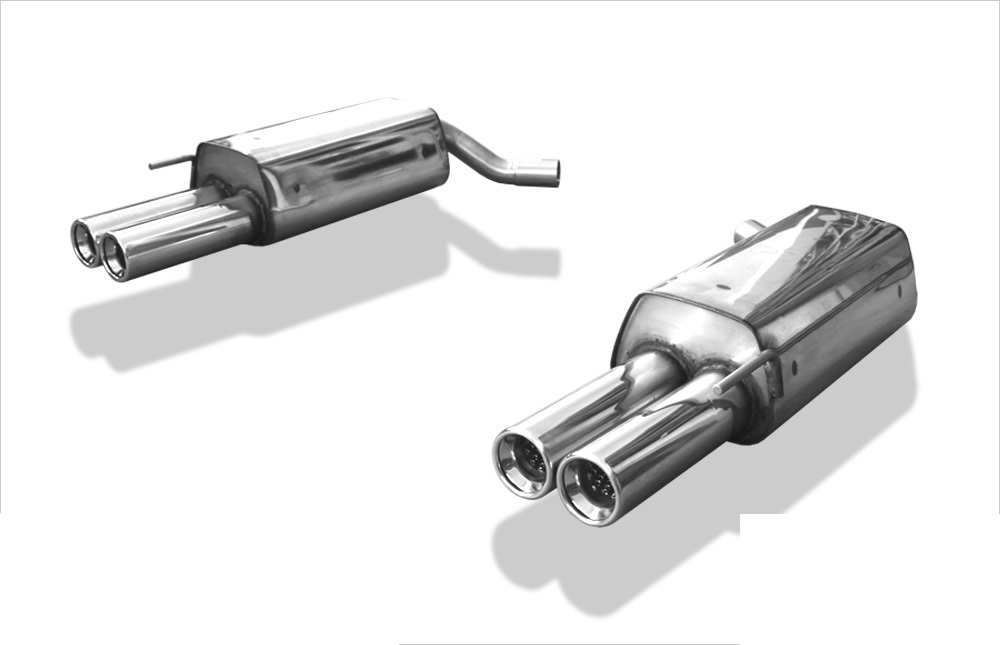 FOX Sportauspuff / Duplex-ESD f&uuml;r: MERCEDES S - W220 / 2.8, 3.2, 4.3, 5.0, 5.8 -270kW | Endrohr-Typ: 4x 80 rund | Hinweise: S, 13