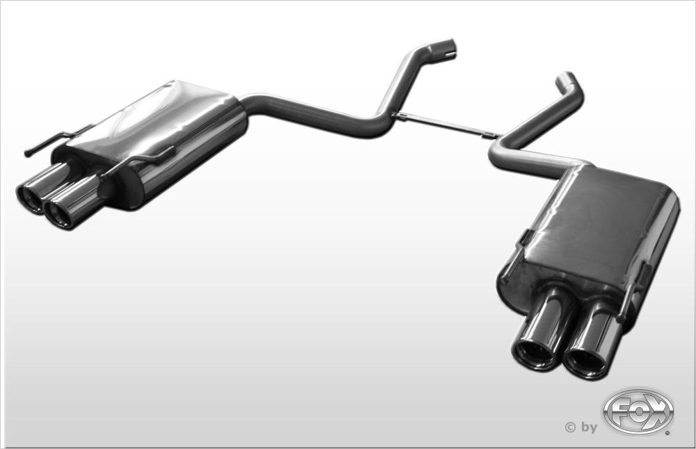 FOX Sportauspuff / Duplex-ESD f&uuml;r: MERCEDES S350, S450, S500 - W221 / 200, 250, 285 kW | Endrohr-Typ: 4x 80 rund | Hinweise: S, 17