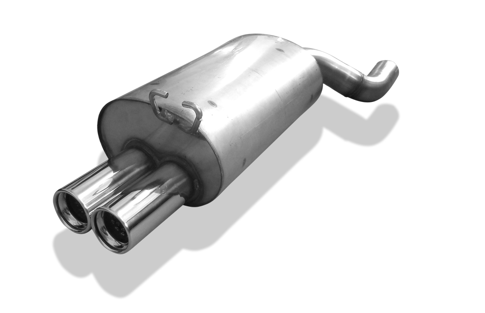 FOX Sportauspuff / ESD f&uuml;r: MERCEDES SL - R129 / 280, 300, 320, 500 / 140-240kW | Endrohr-Typ: 2x 80 rund | Hinweise: S, 13 / nur f&uuml;r Steckverbindung