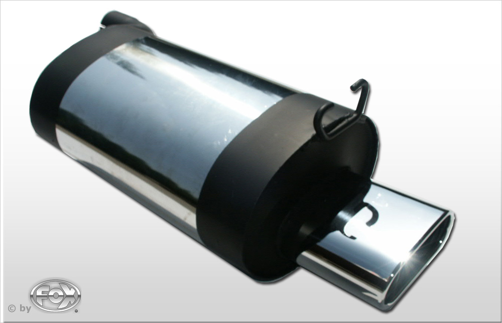 FOX Sportauspuff / ESD f&uuml;r: MERCEDES SL - R129 / 280, 300, 320, 500 / 140-240kW | Endrohr-Typ: 1x 160x80 flachoval | Hinweise: S, 53 / nur f&uuml;r Steckverbindung