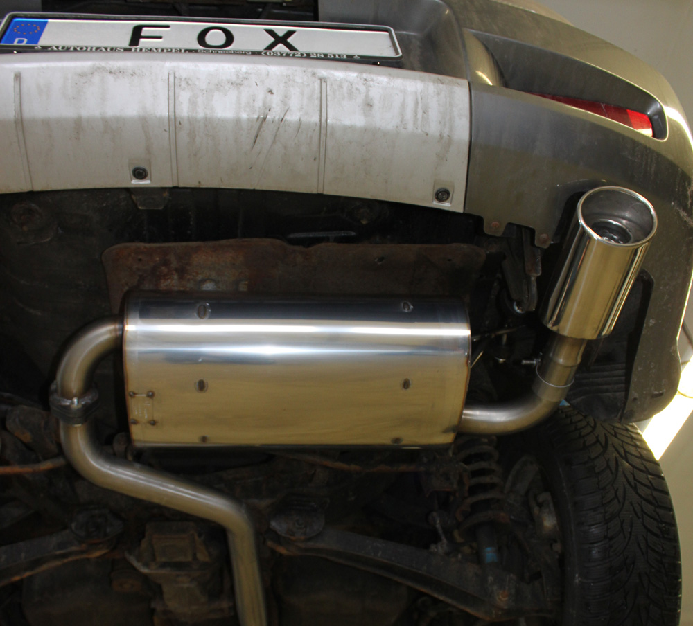 FOX Sportauspuff / ESD f&uuml;r: MITSUBISHI Outlander 4WD / 2.0, 2.4 / 93, 100, 102, 118, 119 kW / 2003-06 | Endrohr-Typ: 1x 115x85 oval | Hinweise: S, 33