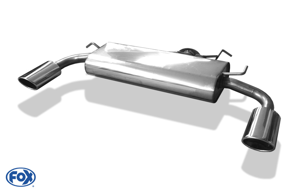 FOX Sportauspuff / Duplex-ESD f&uuml;r: MITSUBISHI Lancer Lim., SB - CY0, 2008-11 / 1.5, 1.6, 1.8i - 80, 86, 105kW | Endrohr-Typ: 2x 115x85 oval | Hinweise: S, 32