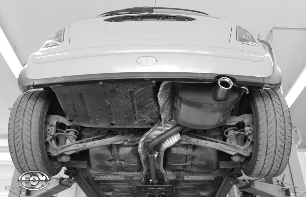 FOX Sportauspuff / ESD f&uuml;r: MINI One + Cooper - R50 / 1.6 - 66, 85, 88 kW | Endrohr-Typ: 1x 80 rund | Hinweise: S, 13