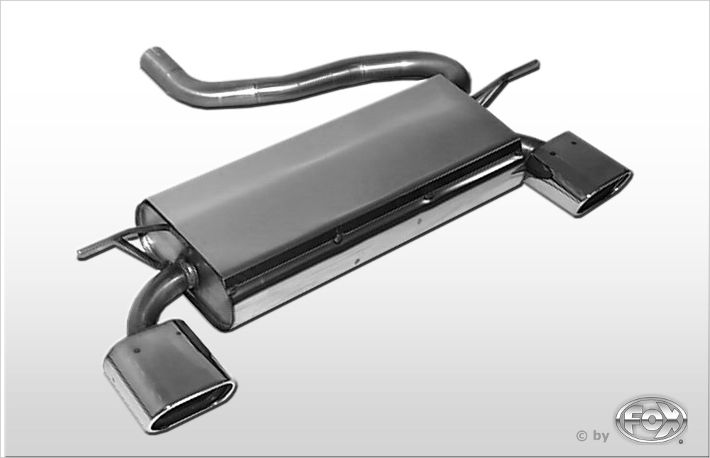 FOX Sportauspuff / Duplex-ESD f&uuml;r: MINI One + Cooper / 1.6 / 66, 85kW | Endrohr-Typ: 2x 135x80 flachoval | Hinweise: S, 53