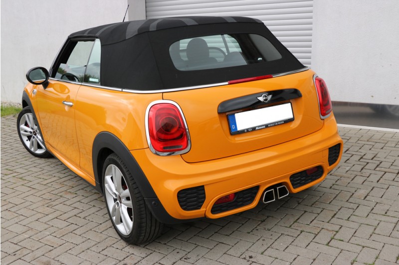 FOX Sportauspuff / ESD f&uuml;r: MINI Cooper S - F55, F56, F57 / 2.0T - 141 kW | Endrohr-Typ: ER mittig 2x 95x78 eckig | Hinweise: S, 68