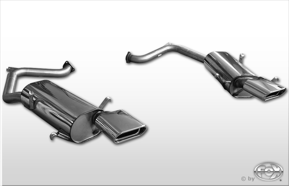 FOX Sportauspuff / Duplex-ESD f&uuml;r: MASERATI Ghibli / 93-98 / 2.8 (209, 225kW) | Endrohr-Typ: 2x 150x70 flachoval | Hinweise: S, O, 53 / ohne CH-Gutachten