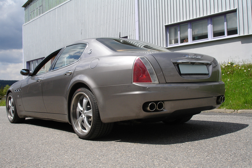 FOX Sportauspuff / Duplex-ESD f&uuml;r: MASERATI Quattroporte, 2004- / 4.3 - 295 kW | Endrohr-Typ: 4x 90 rund | Hinweise: S, O, 17 / ohne CH-Gutachten