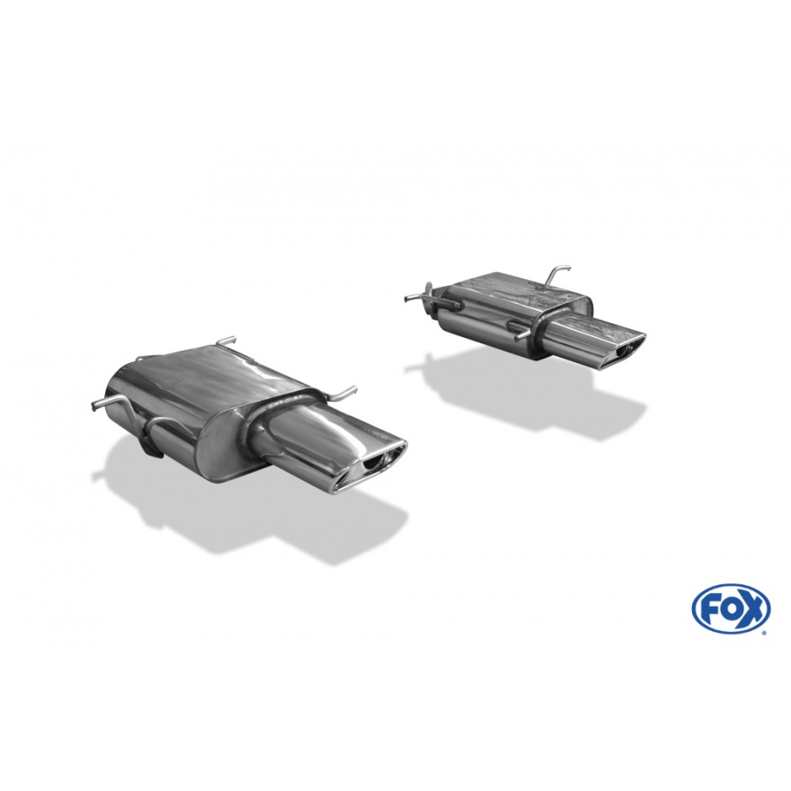 FOX Sportauspuff / Duplex-ESD f&uuml;r: MASERATI Modena 3200GT / 271kW | Endrohr-Typ: 2x 150x70 flachoval | Hinweise: S, O, 53 / ohne CH-Gutachten