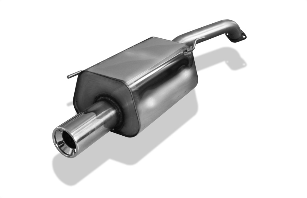 FOX Sportauspuff / ESD f&uuml;r: NISSAN Micra (K12) 03- / 1.2, 1.4, 1.5dCi | Endrohr-Typ: 1x 90 rund | Hinweise: S, 13