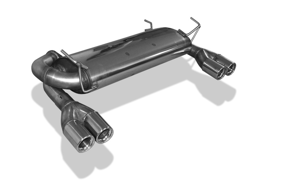 FOX Sportauspuff / Duplex-ESD f&uuml;r: NISSAN 350Z / 206, 221 kW | Endrohr-Typ: 4x 76 rund geb&ouml;rdelt / 70mm Rohrdurchmesser