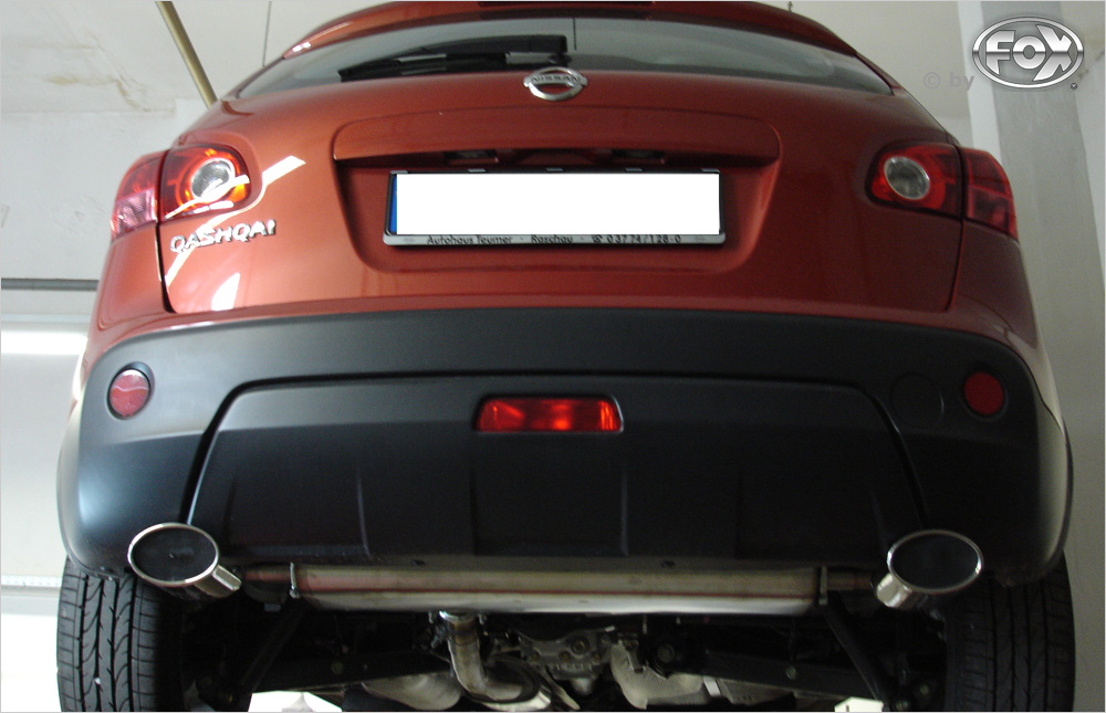 FOX Sportauspuff / Duplex-ESD f&uuml;r: NISSAN Qashqai 4x4 - 2.0dCi-110kW | Endrohr-Typ: 2x 115x85 oval | Hinweise: S, 33