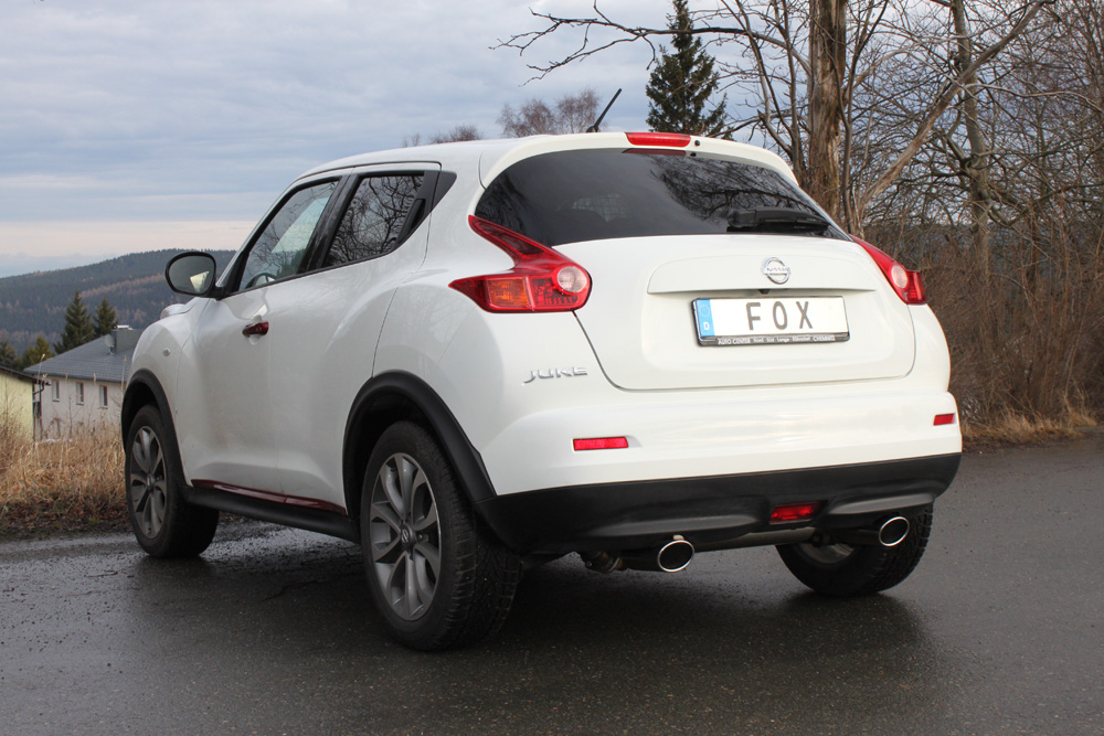 FOX Sportauspuff / Duplex-ESD f&uuml;r: NISSAN Juke - 4x4 / 1.6T - 140 kW | Endrohr-Typ: 2x 115x85 oval | Hinweise: S, 32