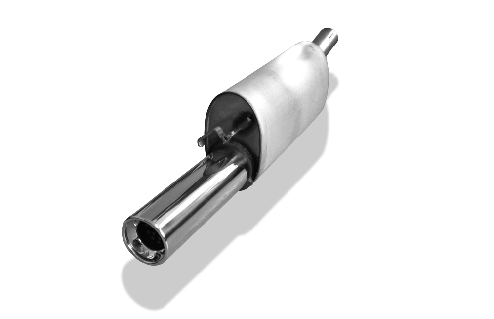 FOX Sportauspuff / ESD f&uuml;r: OPEL Corsa A / 1.2, 1.3, 1.4, 1.6 -74kW | Endrohr-Typ: 1x 90 rund | Hinweise: S, 13