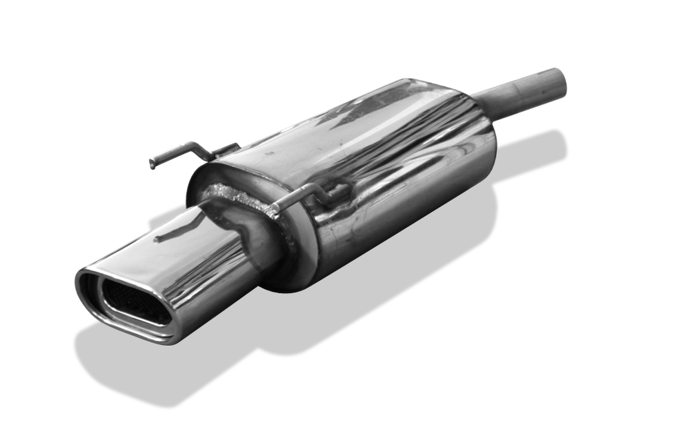 FOX Sportauspuff / ESD f&uuml;r: OPEL Corsa B / 1.2, 1.4, 1.6, 1.5 TD -92 kW | Endrohr-Typ: 1x 135x80 flachoval | Hinweise: S, 53