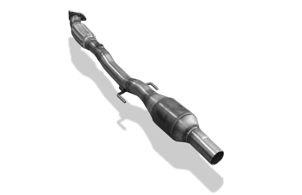 FOX Downpipe 63, 5mm f&uuml;r: OPEL Corsa D GSi + OPC / 1.6T - 141, 155 kW - Euro 5 / 11.09-10.13 | mit HJS Sport-Kat. 200cpsi / mit CH-Gutachten