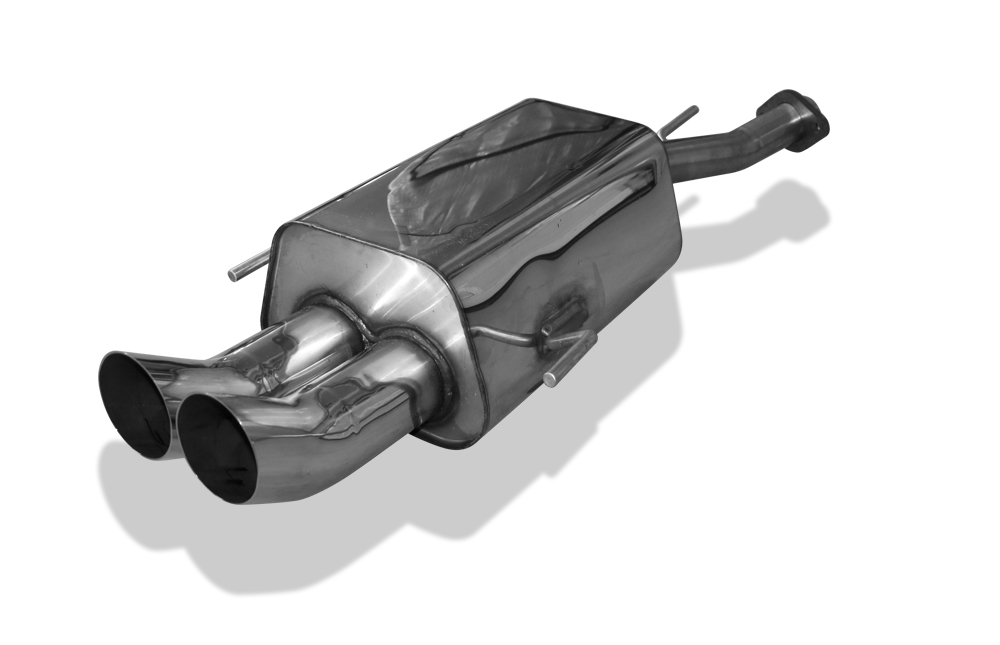 FOX Sportauspuff / ESD f&uuml;r: OPEL Astra G Fliessheck 1.4 - 2.0, 2.2, -2.0TD -108kW | Endrohr-Typ: 2x 76 rund DTM | Hinweise: S, 18